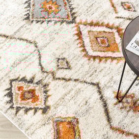 Hochflor Teppich - Blend Aztec Creme Bunt - product
