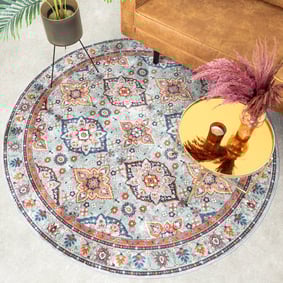 Teppich Vintage Rund - Imagine Oriental Grün