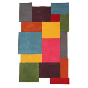 Abstrakt Teppich - Stracto Collage Bunt - sfeer