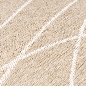 In- & Outdoor Teppich Rund - Porto Lines Creme - product