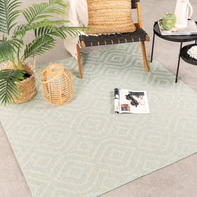 In- & Outdoor Teppich Quadrat - Summer Retro Mint