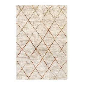 Hochflor Teppich - Blend Lines Creme Bunt - sfeer