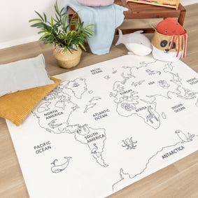 Kinderteppich - Globe Creme