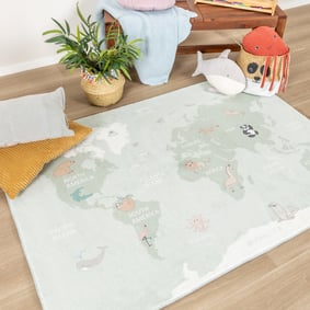 Kinderteppich - Globe Mint