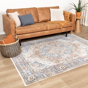Waschbarer Teppich - Nova Medaillon Bunt