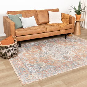 Waschbarer Teppich - Nova Medaillon Terra