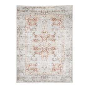 Waschbarer Teppich - Nova Medaillon Hellgrau - sfeer