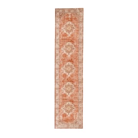 Vintage Läufer - Spring Medaillon Terracotta Creme - sfeer