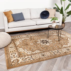 Perserteppich - Rezah Orientalisch Beige Cognac