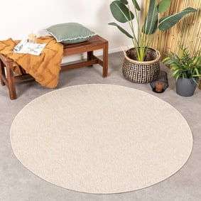 In- & Outdoor Teppich Rund - Costa Beige