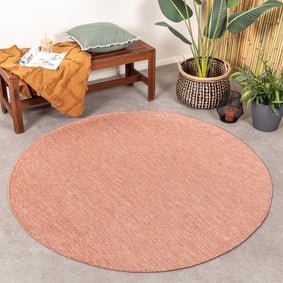 In- & Outdoor Teppich Rund - Costa Terracotta