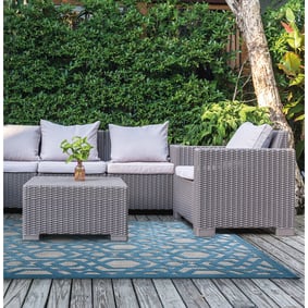 In- & Outdoor Teppich - Piatto Oro Blau - product