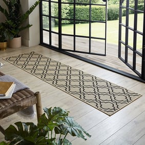 Balkon Teppich - Floreno Milan Beige Schwarz