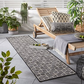 Balkon Teppich - Liparo Napoli Schwarz