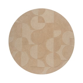 Moderner Teppich Rund - Mozo Gigi Beige Creme - product