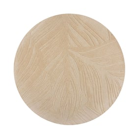 Moderner Teppich Rund - Solacio Leaves Beige - product