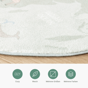 Kinderteppich Rund - Globe Mint - product