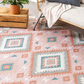 Outdoor Teppich Boho - Vedra Aztec Rosa - product