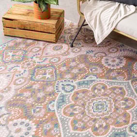 Outdoor Tepich Boho - Vedra Medaillon Rosa - product
