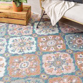 Outdoor Tepich Boho - Vedra Tile Blau - product