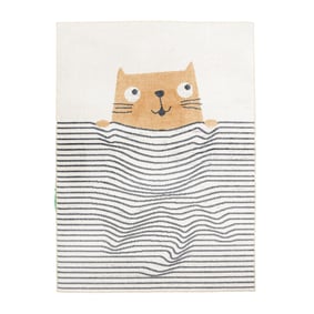 Waschbarer Kinderteppich - Ravi Cat Bunt - sfeer