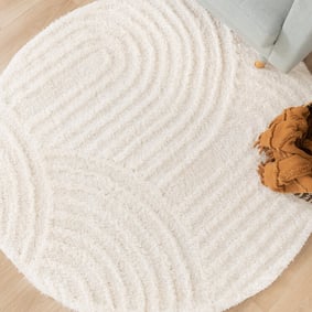 Teppich Skandinavisch Rund - Lova Arches Creme - product