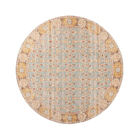 Teppich Vintage Rund - Thirza Oriental Hellblau Bunt - sfeer