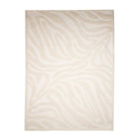 Waschbarer Teppich - Dunya Zebra Weiß - sfeer