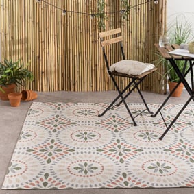 In- & Outdoor Teppich - Ranch Mandala Beige