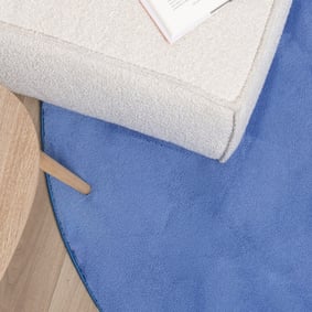 Waschbarer Teppich Rund - Vivid  Blau - product
