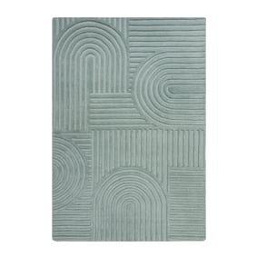 Moderner Teppich - Solacio Zen Blau Grün - sfeer
