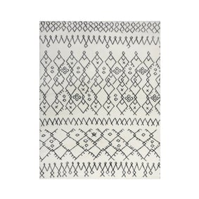 Waschbarer Berber Teppich - Furo Adil Creme Schwarz - product