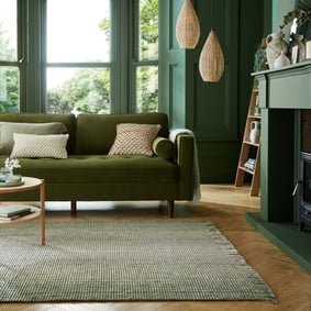 Jute Teppich  - Motto Ombre Grün