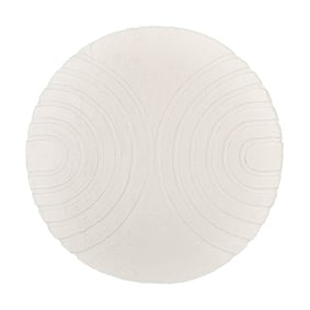 Hochflor Teppich Rund - Carvy Arches Creme - sfeer