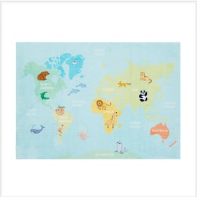 Kinderteppich - Globe Hellblau - sfeer
