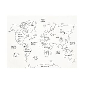 Kinderteppich - Globe Creme - sfeer