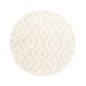Teppich Skandinavisch Rund - Lova Diamond Creme - sfeer