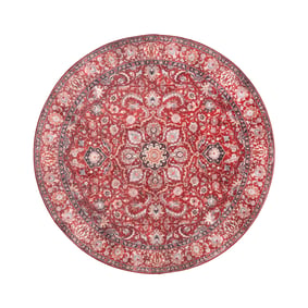 Teppich Vintage Rund - Imagine Medaillon Rot - sfeer