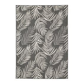 In-& Outdoor Teppich - Malta Leaves Schwarz - sfeer