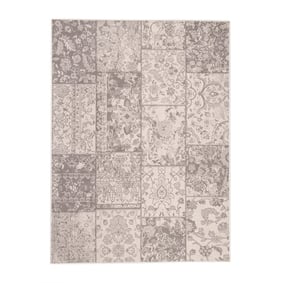 Teppich Patchwork - Miracle Grau Braun - product
