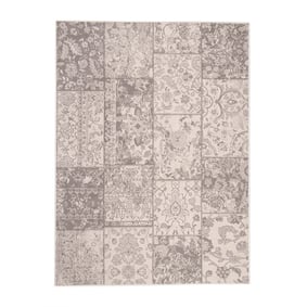 Teppich Patchwork - Miracle Grau Braun - product