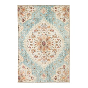 Vintage Gartenteppich - Santo Mandala Hellblau - sfeer