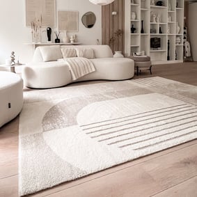 Hochflor Teppich - Serene Shapes Creme