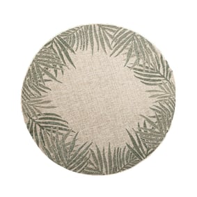 In- & Outdoor Teppich Rund - Tiga Edge Grün - sfeer