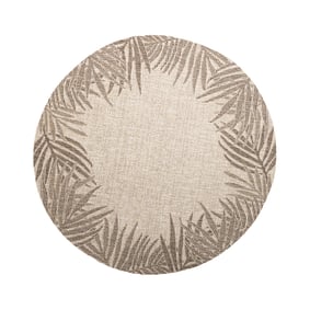 In- & Outdoor Teppich Rund - Tiga Edge Taupe - sfeer