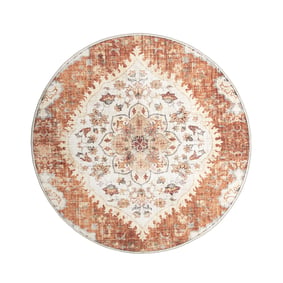 Vintage Gartenteppich Rund - Santo Mandala Terrakotta - sfeer