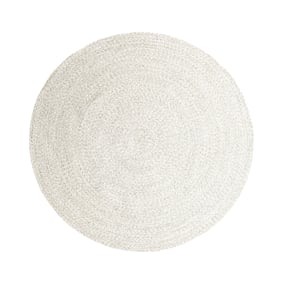 In- & Outdoor Jute Teppich Rund - Bali Weiß - sfeer