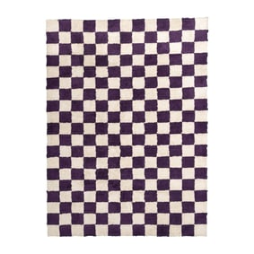 Retro Teppich - Gambit Violett Weiß - sfeer