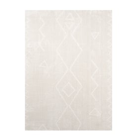 Japandi Teppich - Yori Geo Creme Weiß - sfeer