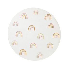 Waschbarer Kinderteppich Rund - Evi Rainbow Bunt - sfeer